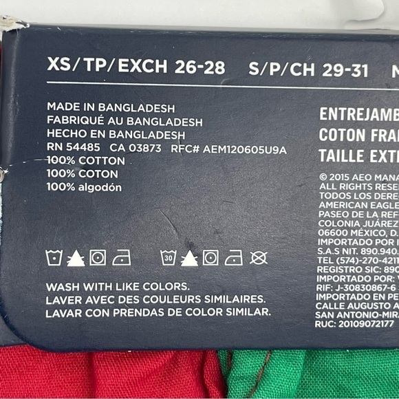 American Eagle Size XS 26-28 Christmas themed cotton boxers set of 2 NWT - Picture 3 of 4
